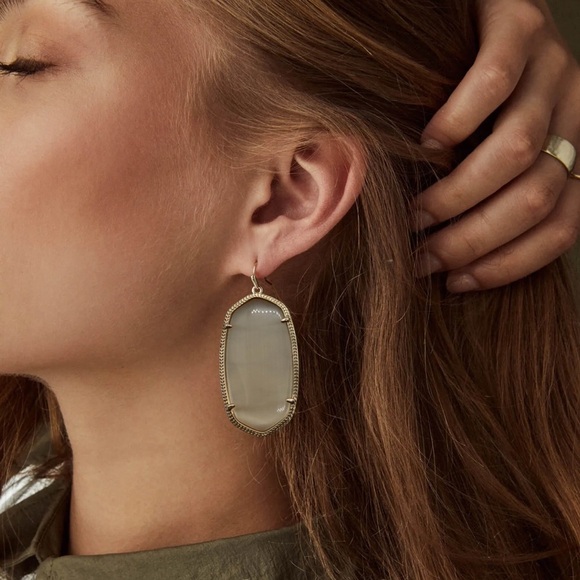 Kendra Scott • Danielle Earrings • Rose Gold Peach Cat’s Eye • French Wire - Picture 2 of 5